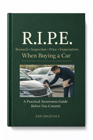R.I.P.E. ebook content sample on car research