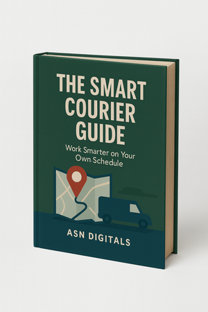 The Smart Courier Guide cover - delivery driver strategies for Uber Eats, DoorDash and courier services ebook