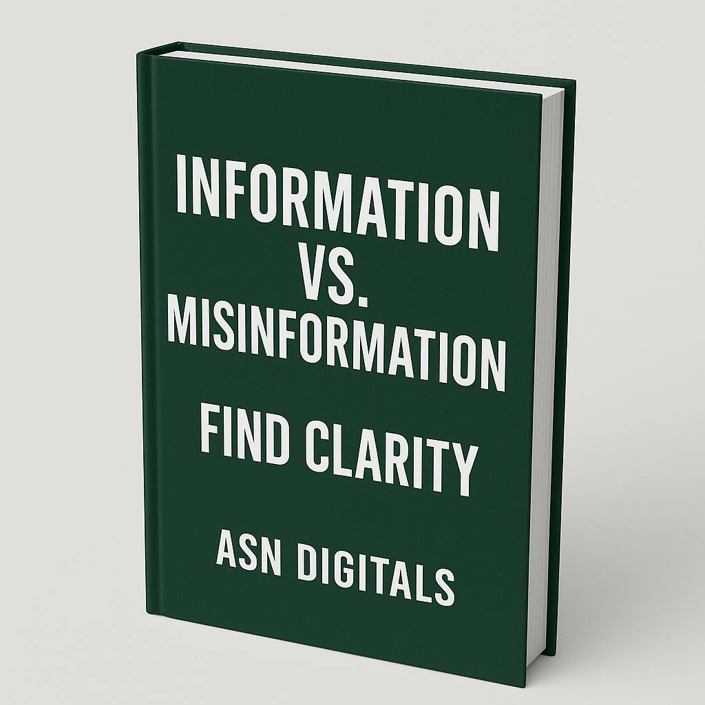 Information vs Misinformation guide cover - critical thinking and media literacy for the digital age ebook



