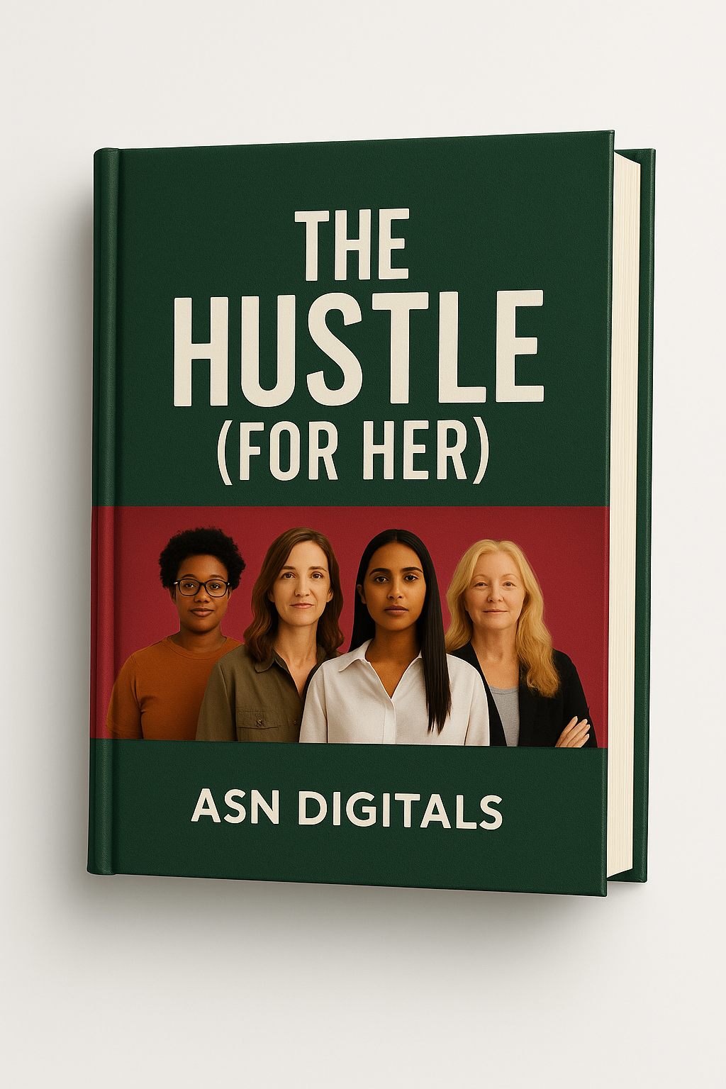The Hustle For Her guide cover - women's side hustles and financial independence strategies ebook